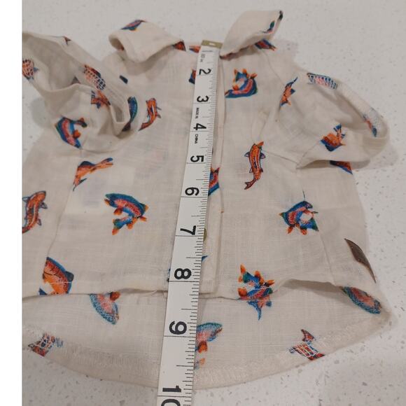TOP PAW Trout Fish Print Button Dress Shirt for Dogs Size XS - Picture 5 of 6